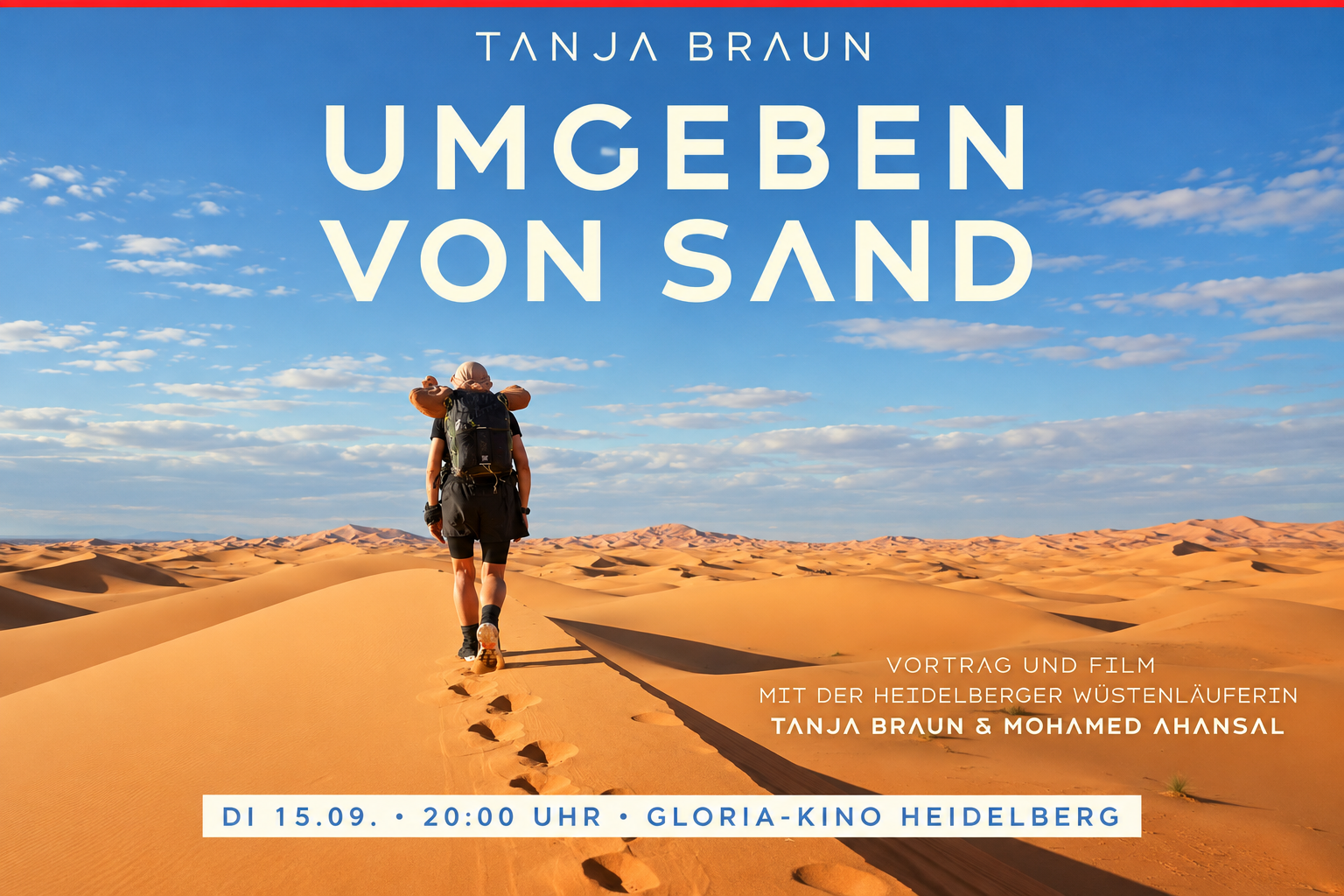 Mohamed Ahansal, alături de Tanja Braun la premiera filmului „Umgeben von Sand”, 15 Septembrie – Heidelberg (Germania)